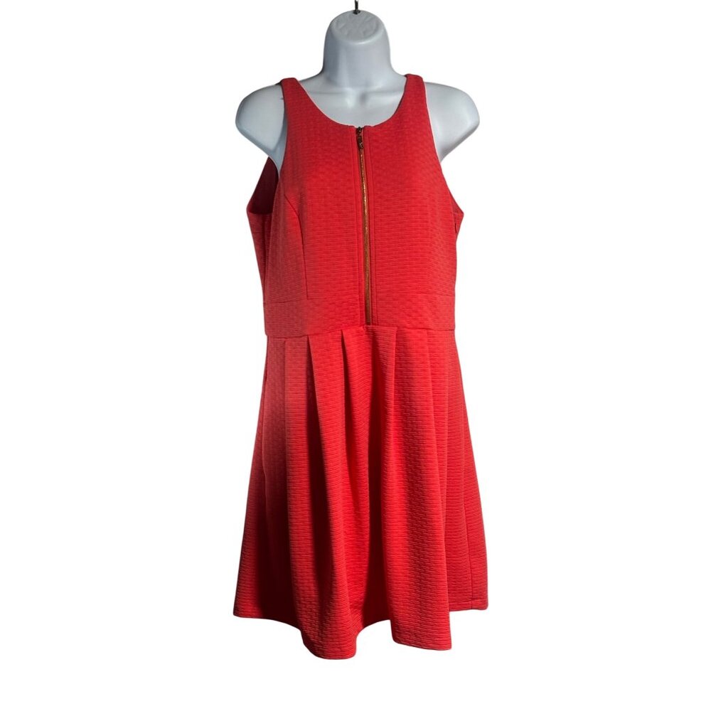 Jessica Simpson Red Textured Sleeveless Dress With Back Cut-Out Size 8